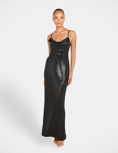 Odita Cowl Neck Maxi Dress